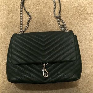 Rebecca Minkoff Edie Flap Shoulder Bag- Pine